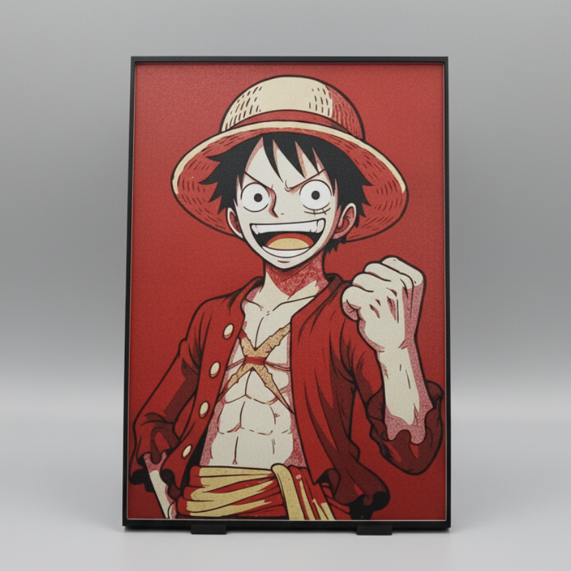 luffy mano levantada, one piece