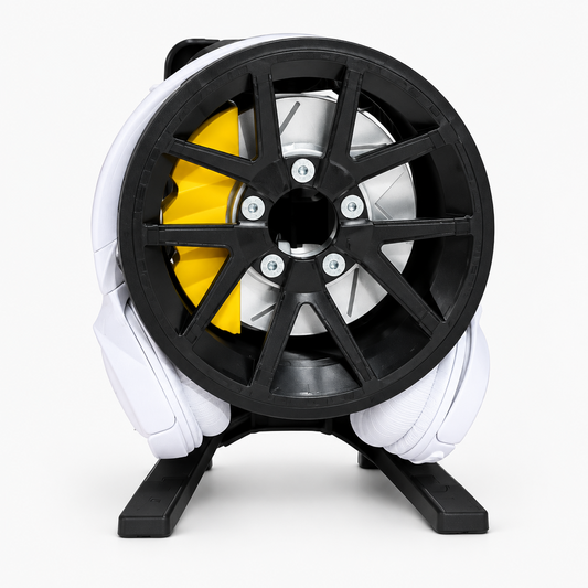 Soporte para auriculares tipo rueda